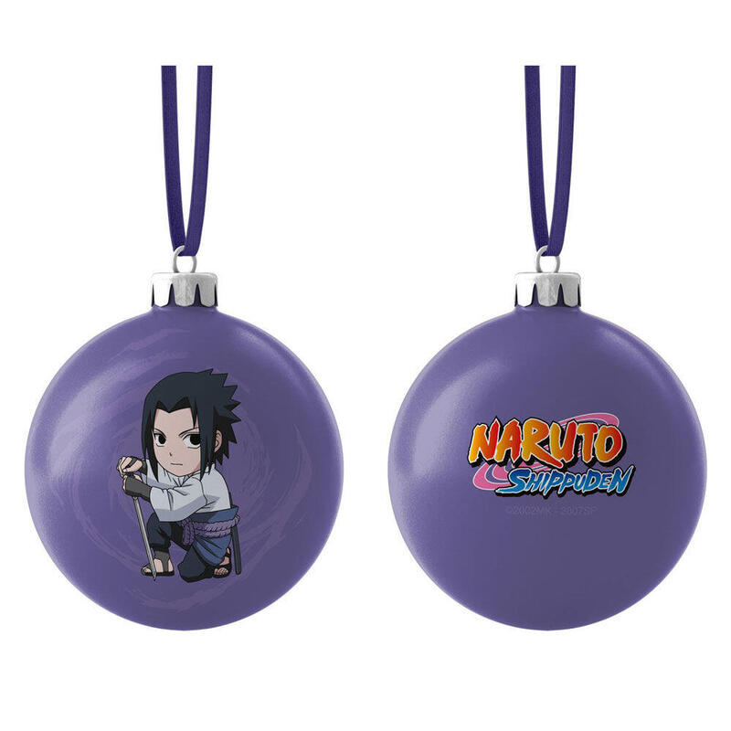 Pack De 6 Unidades - Bola Navidad Chibi Sasuke Naruto Shippuden