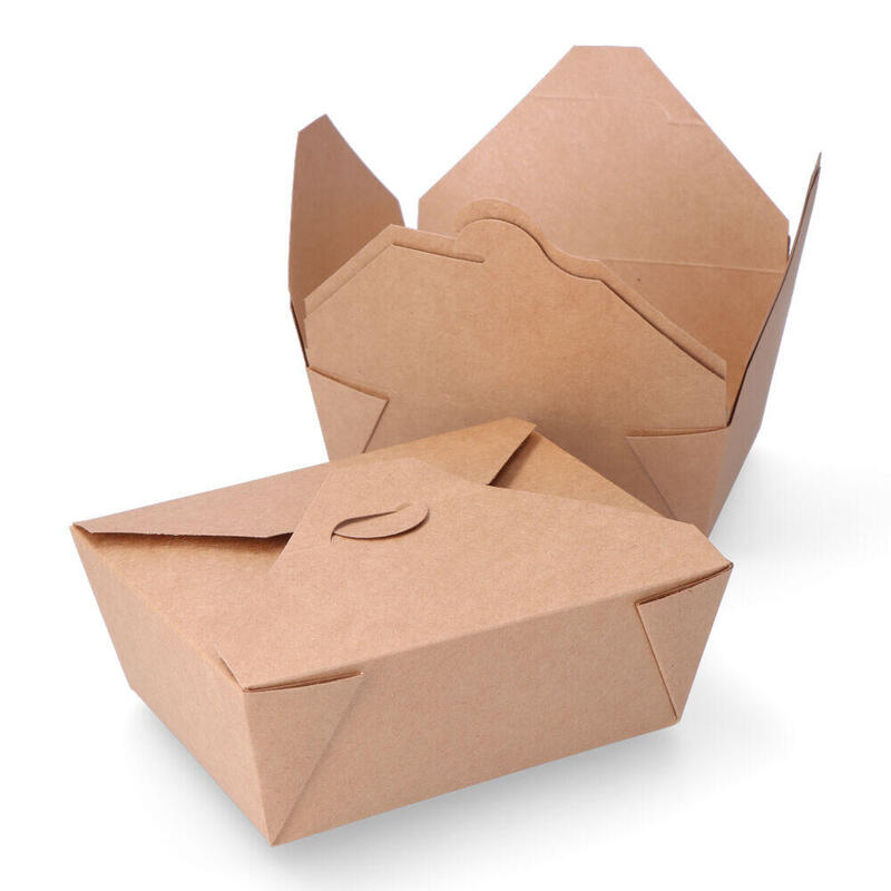 Pack De 6 Unidades - Caja De Cartón Biodegradable Para Comida 19,7x14x6,4cm (3 Unid.)