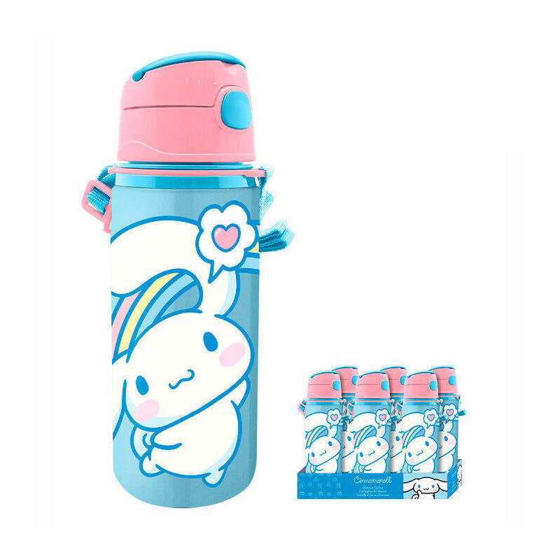 Pack De 6 Unidades - Cantimplora Aluminio Cinnamoroll Hello Kitty 600ml