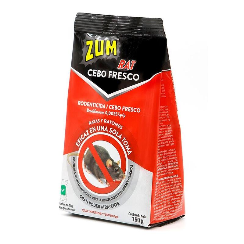 Pack De 6 Unidades - Cebo Rodenticida Fresco Para Ratas Y Ratones, 150 G