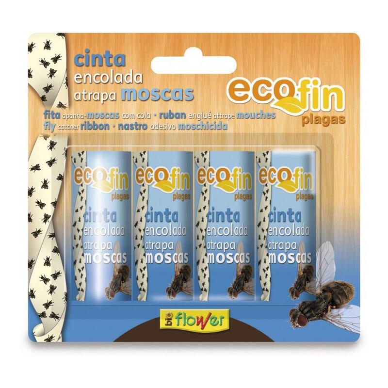 Pack De 6 Unidades - Cinta Encolada Atrapa Moscas Fin, Blíster 4 Uds