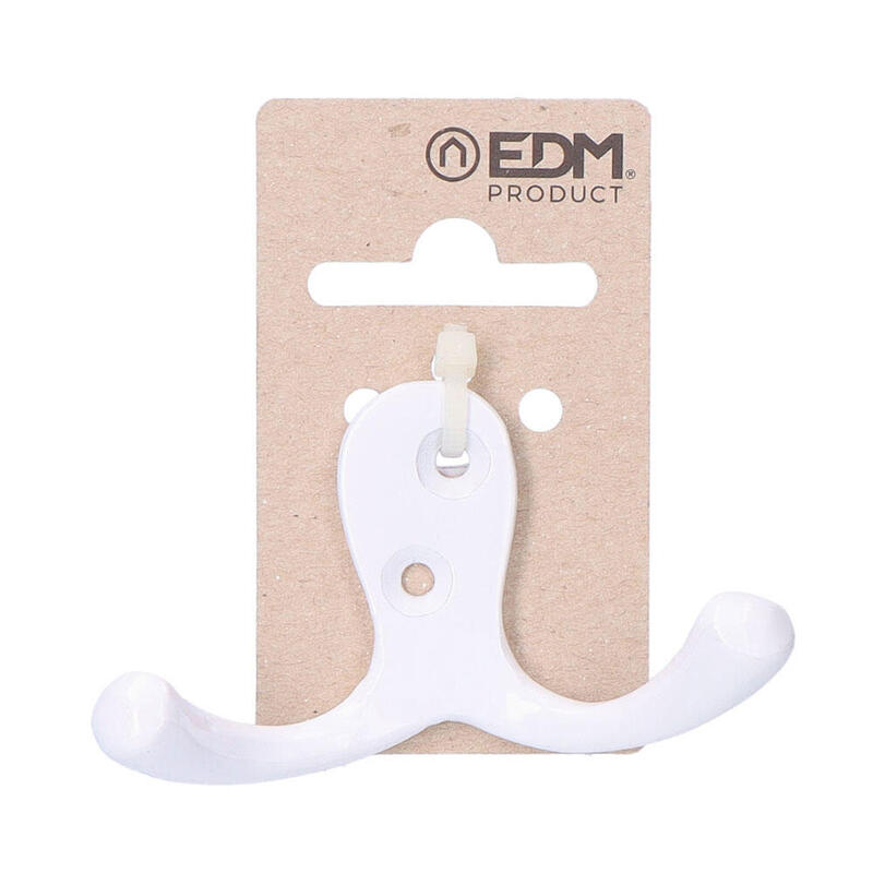 Pack De 6 Unidades - Colgador Doble Aluminio Blanco Edm