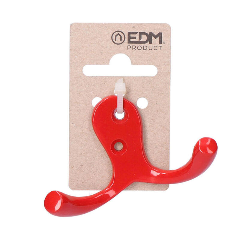 Pack De 6 Unidades - Colgador Doble Aluminio Rojo Edm