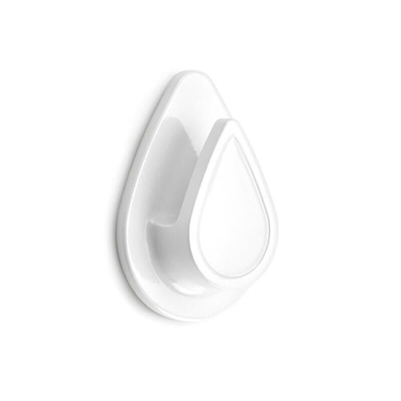 Pack De 6 Unidades - Colgador Resistente Al Agua Modelo Gota Blanco (Blister) Inofix