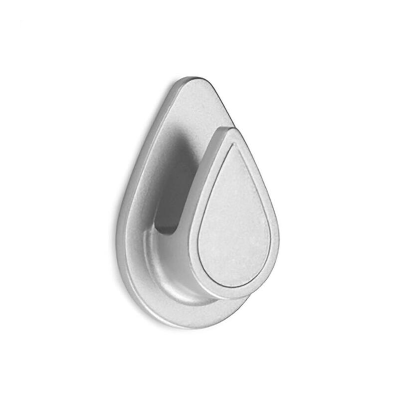 Pack De 6 Unidades - Colgador Resistente Al Agua Modelo Gota Cromo (Blister) Inofix