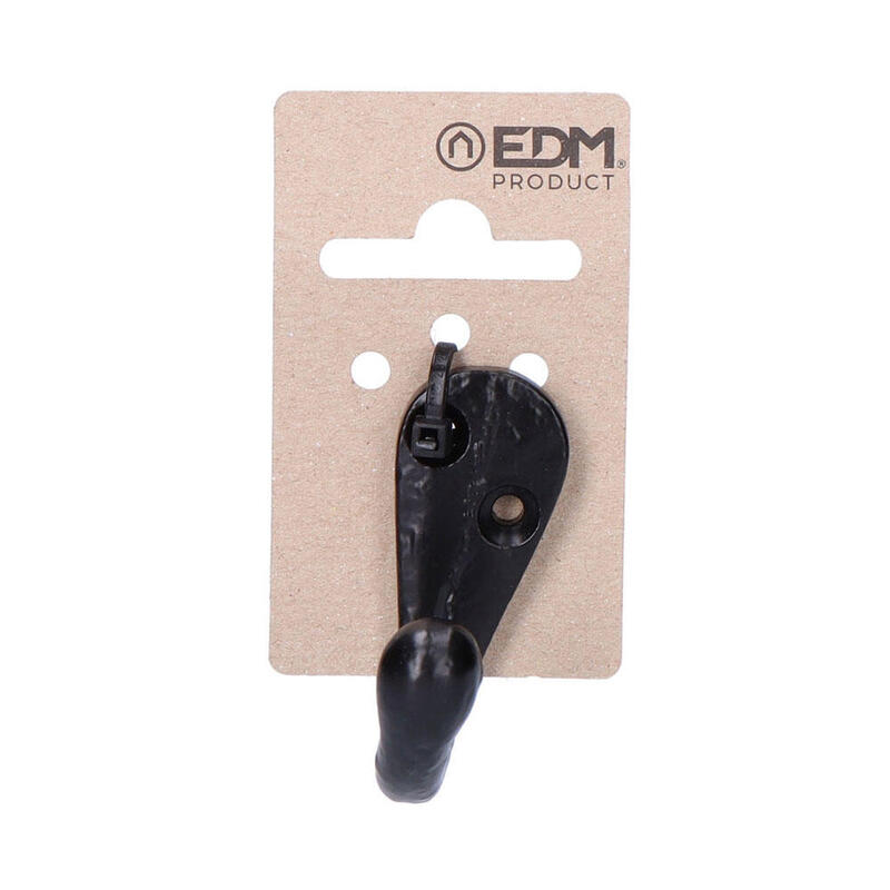 Pack De 6 Unidades - Colgador Sencillo Forja Negro Edm