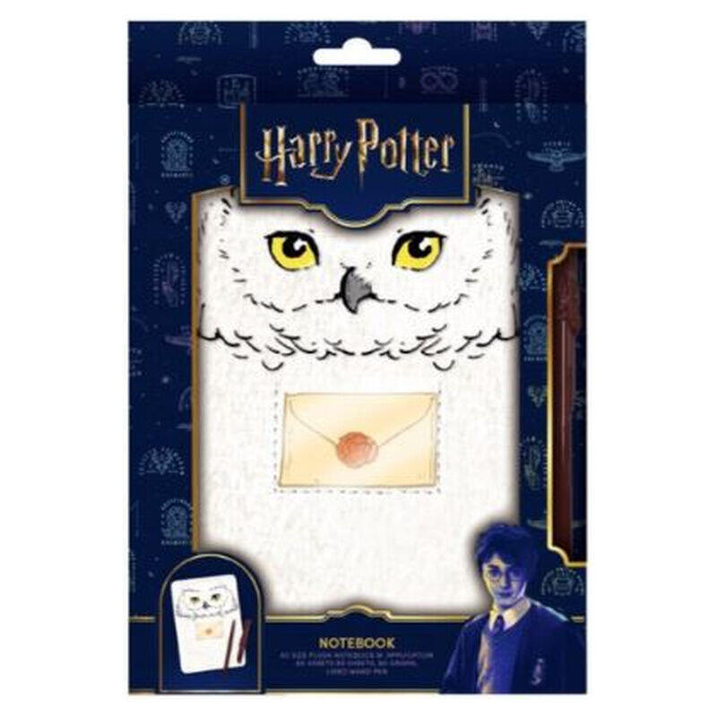 Pack De 6 Unidades - Cuaderno A5 + Boligrafo Hedwig Harry Potter
