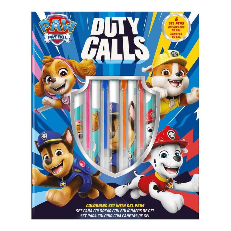 Pack De 6 Unidades - Cuaderno Actividades + 6 Boligrafos De Gel Patrulla Canina Paw Patrol