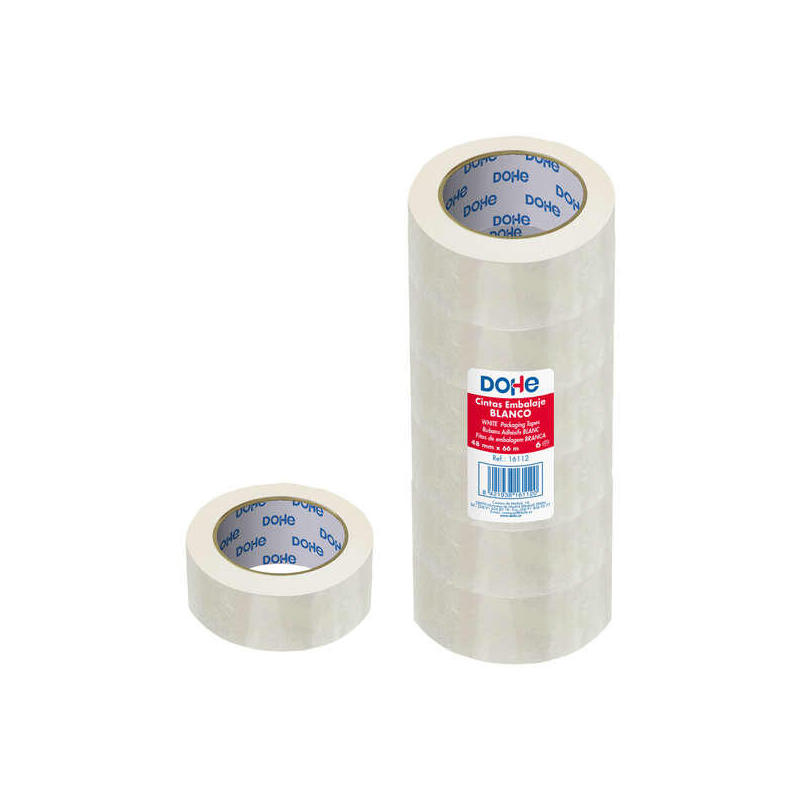 Pack De 6 Unidades Dohe Cintas De Sellado De Embalajes - 6uds - Polipropileno Resistente - Potente Adhesivo - Color