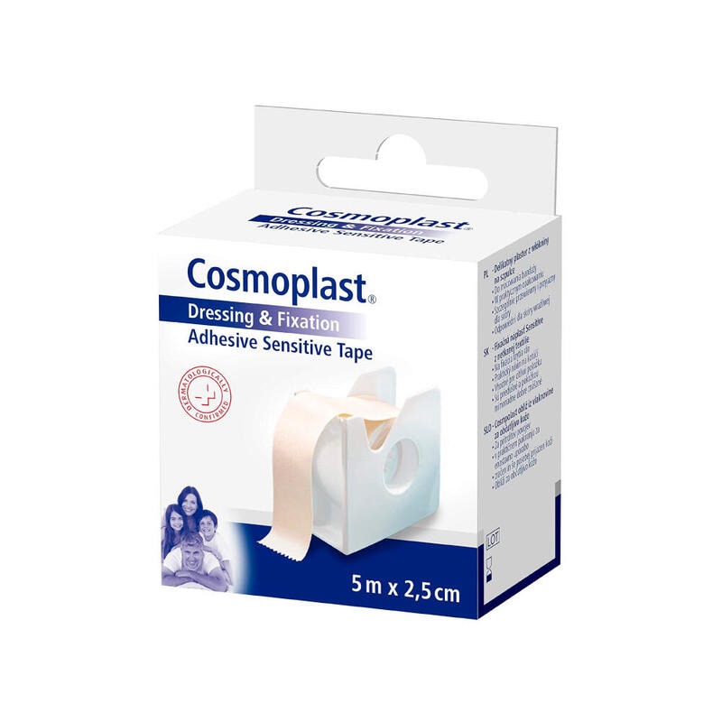 Pack De 6 Unidades - Esparadrapo Cosmoplast Papel Sensitive 2,5 Cm X 5 M