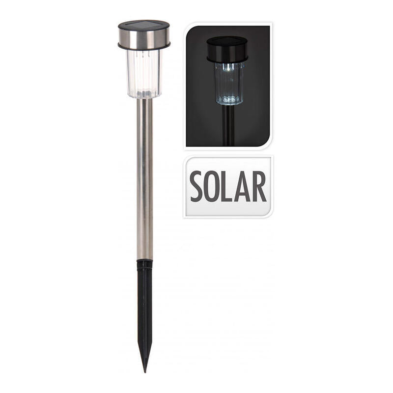 Pack De 6 Unidades - Estaca Solar 36cm Inox Mod. Cilindro Euro/U