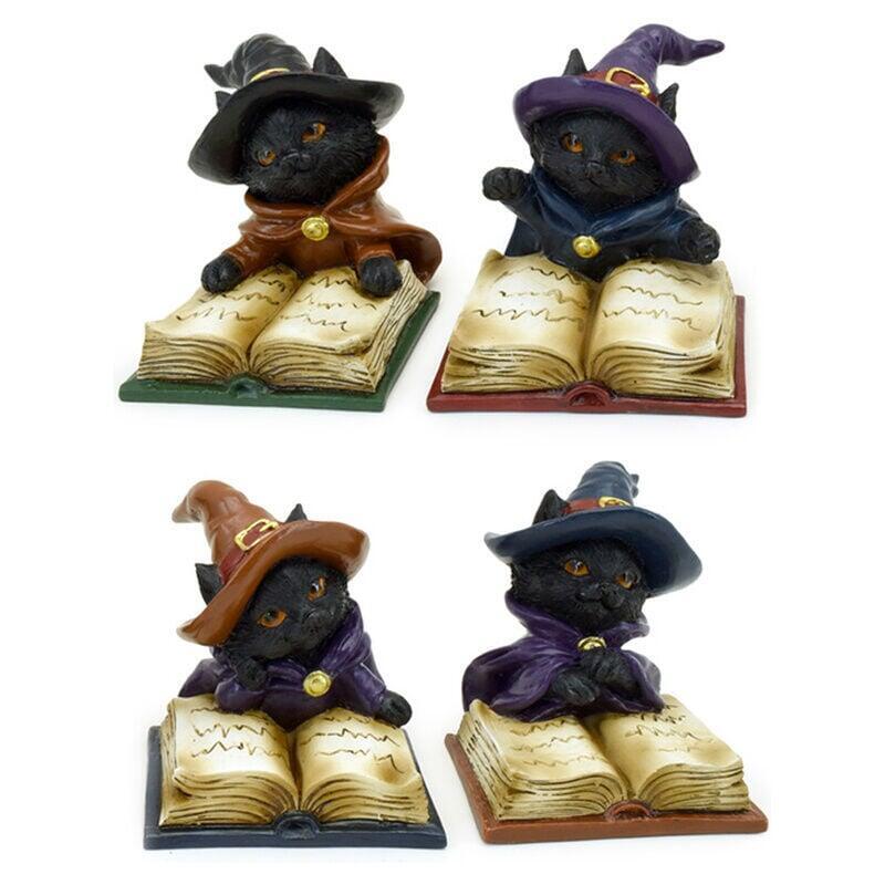 Pack De 6 Unidades - Figura Gato Negro De Bruja Libro De Hechizos Surtido