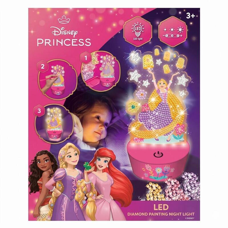 Pack De 6 Unidades - Figura Para Pintar Luz Led Princesas Disney