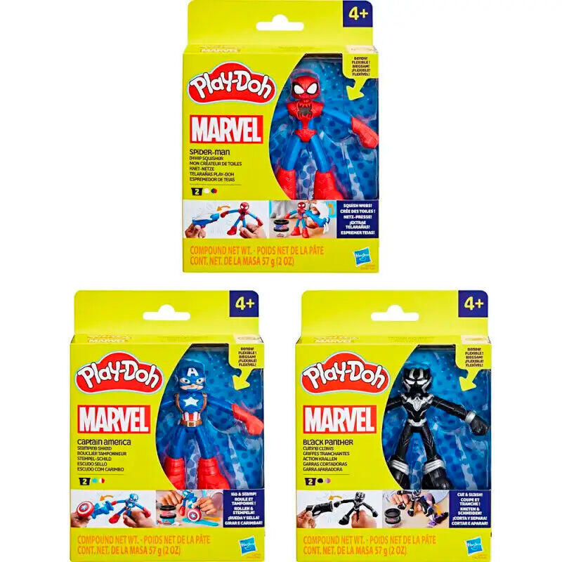 Pack De 6 Unidades - Figura Play-Doh Marvel Surtido