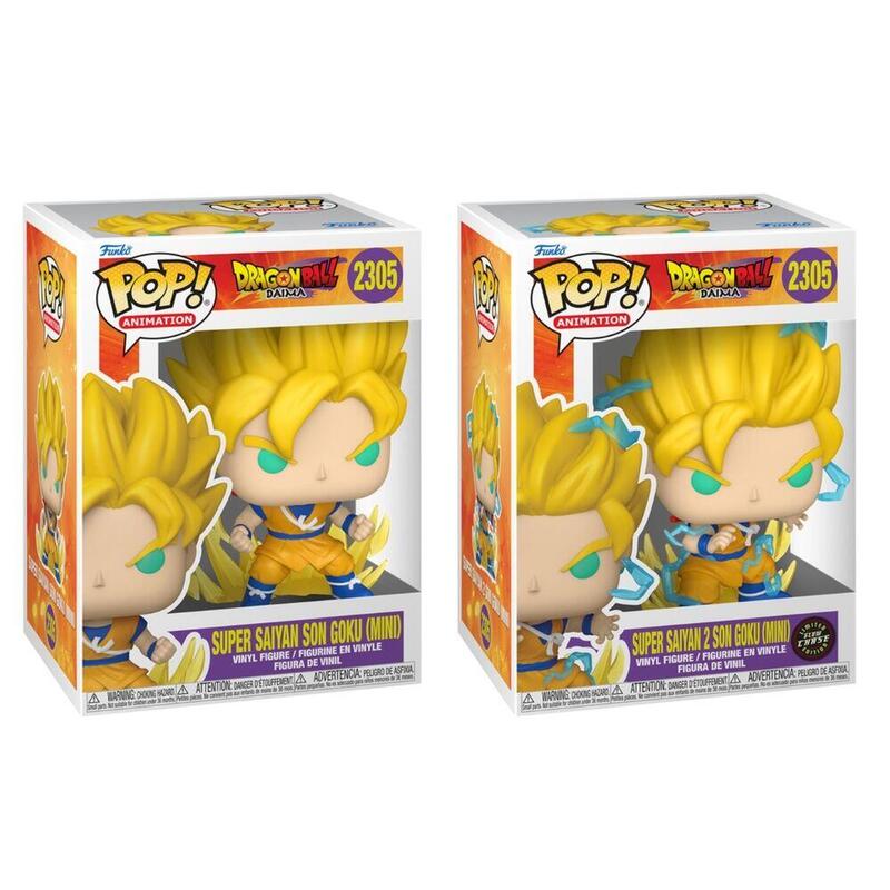 Pack De 6 Unidades - Figura Pop Dragon Ball Daima Super Saiyan Son Goku Mini 5 + 1 Chase