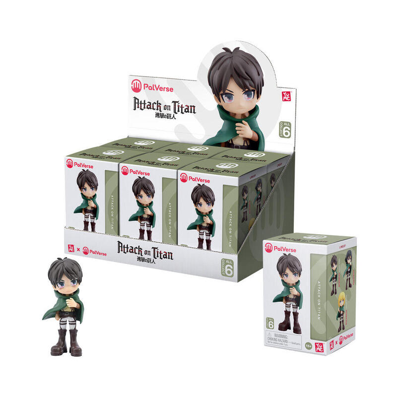 Pack De 6 Unidades - Figura Sorpresa Attack On Titan 9cm Surtido