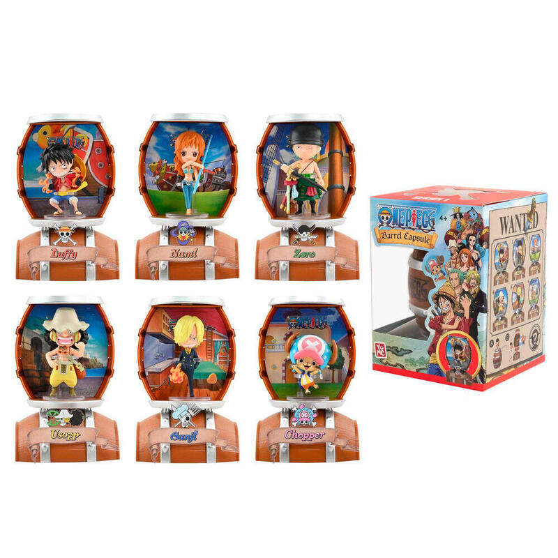 Pack De 6 Unidades - Figura Sorpresa Barril One Piece Surtido