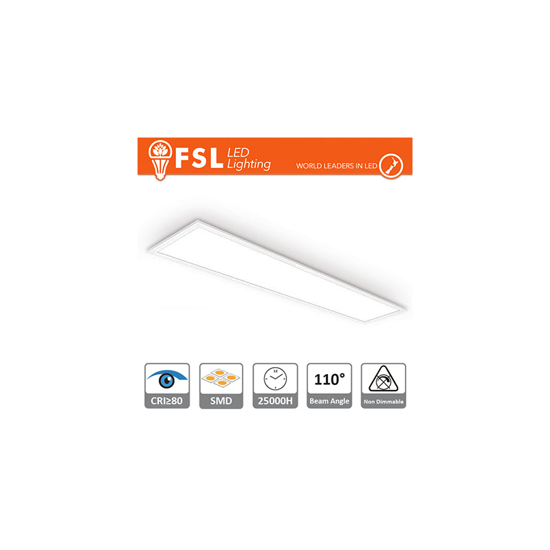 Pack De 6 Unidades Led Panel 30x120cm - 48w 4000k 3700lm Cri80