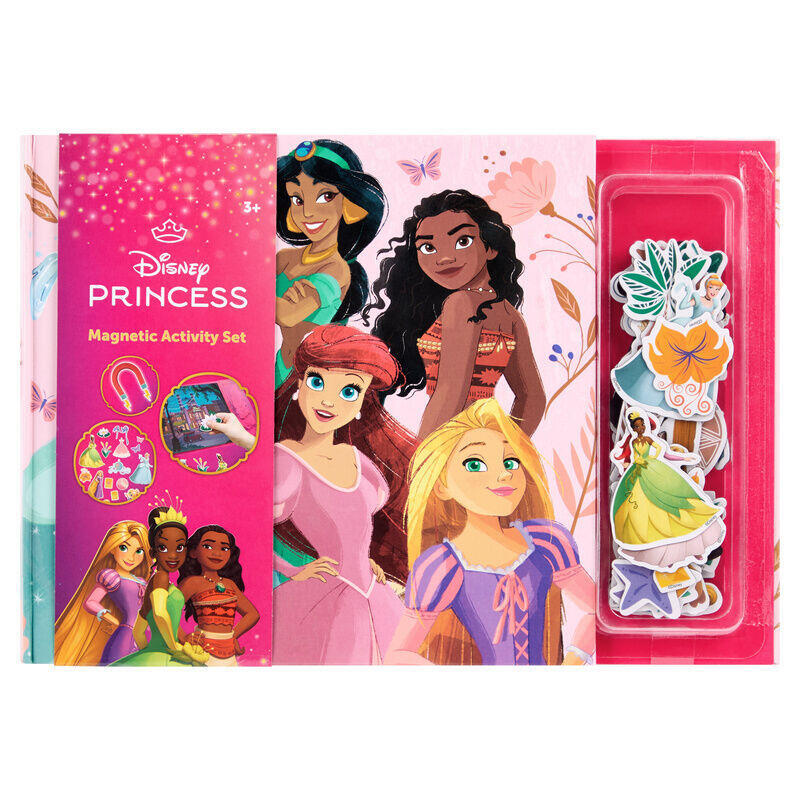 Pack De 6 Unidades - Libro Magnetico + Sticker Princesas Disney