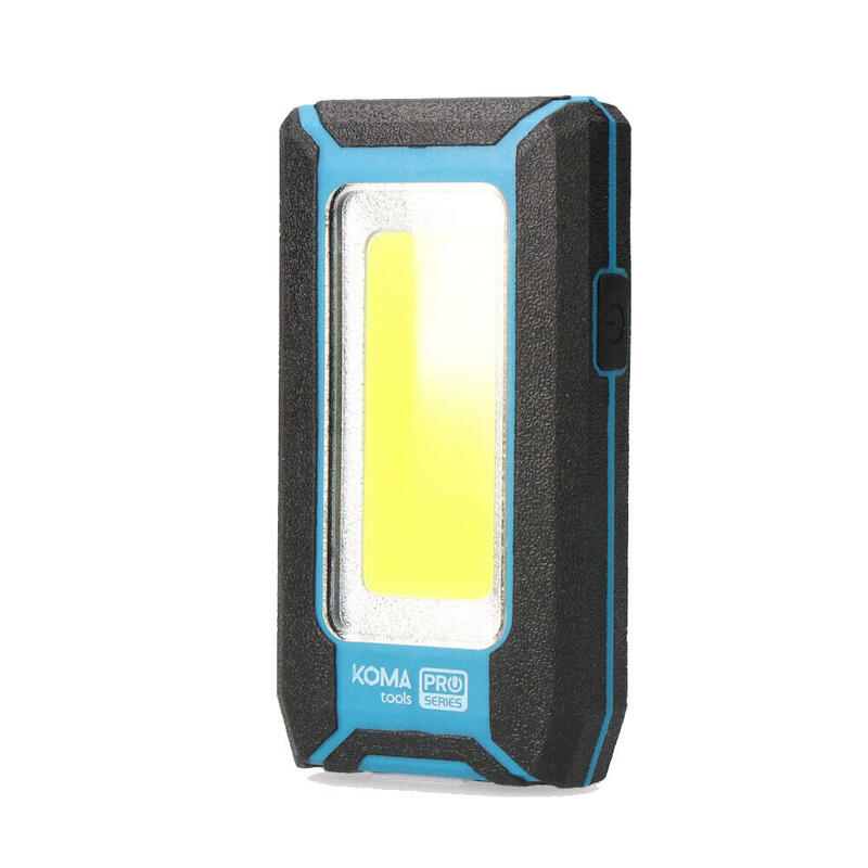 Pack De 6 Unidades - Linterna Led Cob 8w 500lm Profesional. Recargable Con Usb. Con Gancho + Iman Funcion Power Bank. Incluye Cable De Carga. Koma Tools