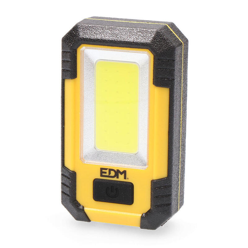Pack De 6 Unidades - Linterna Led Cob 8w 500lm Recargable Con Usb. Con Gancho + Iman + Soporte. Funcion Power Bank. Incluye Cable De Carga. Edm