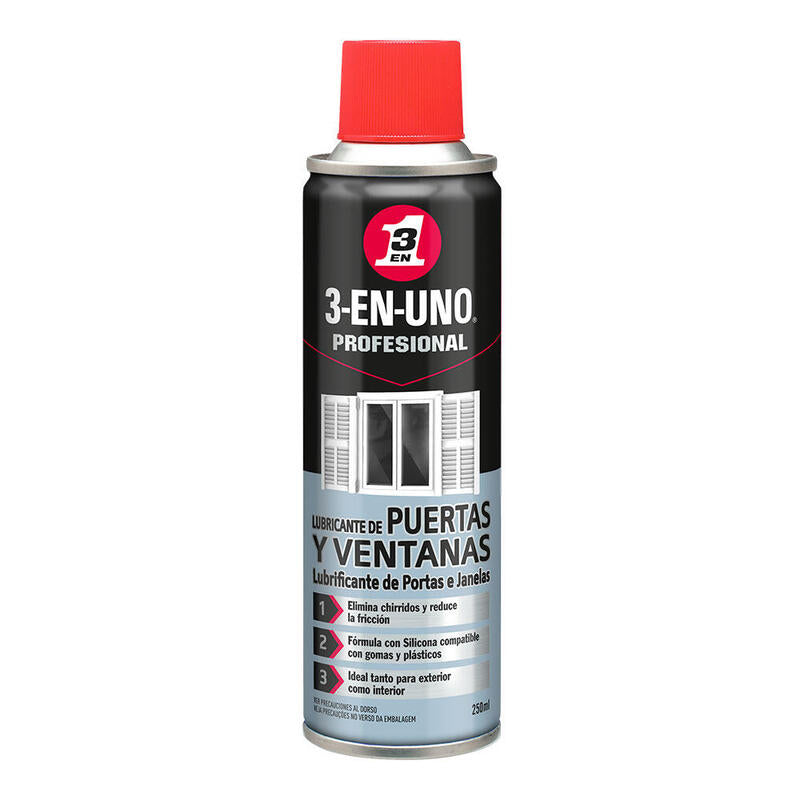 Pack De 6 Unidades - Lubricante Puertas Y Ventanas 250ml 341027 3 En 1
