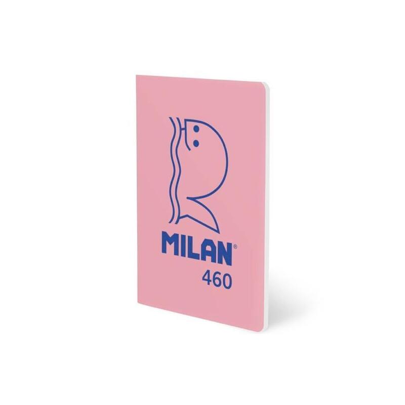 Pack De 6 Unidades Milan Libreta Grapada A5 24h Papel Blanco 95gr Línea 7mm Colección 460 Since 1918 Rosa