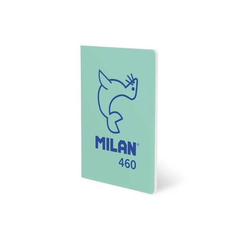 Pack De 6 Unidades Milan Libreta Grapada A5 24h Papel Blanco 95gr Línea 7mm Colección 460 Since 1918 Verde
