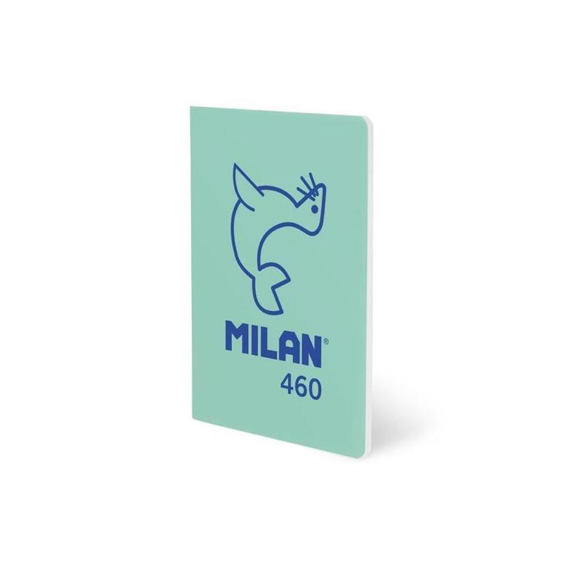 Pack De 6 Unidades Milan Libreta Grapada A5 24h Papel Blanco 95gr Liso Colección 460 Since 1918 Verde