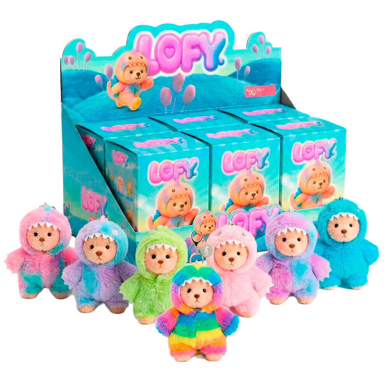 Pack De 6 Unidades - Muñeco Llavero Peluche Sorpresa Blind Box Oso Lofy 17cm Surtido