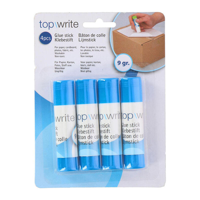 Pack De 6 Unidades - Pack 4 Barras De Pegamento 9gr Topwrite