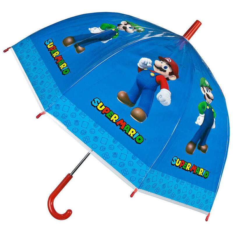 Pack De 6 Unidades - Paraguas Manual Super Mario Bros 45cm