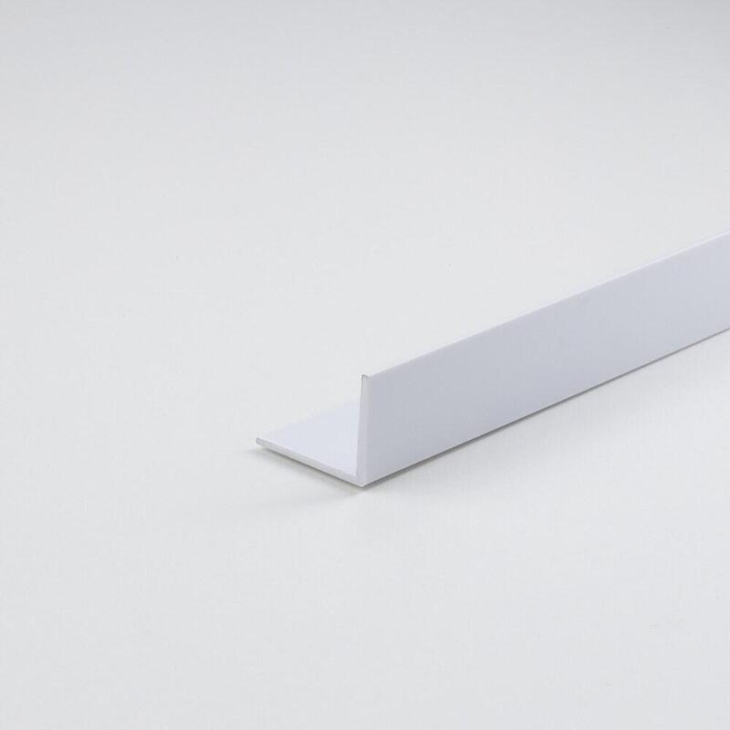 Pack De 6 Unidades - Perfil Bricolaje Ángulo L Pvc Blanco Satinado 1000 X 30 X 20 Mm