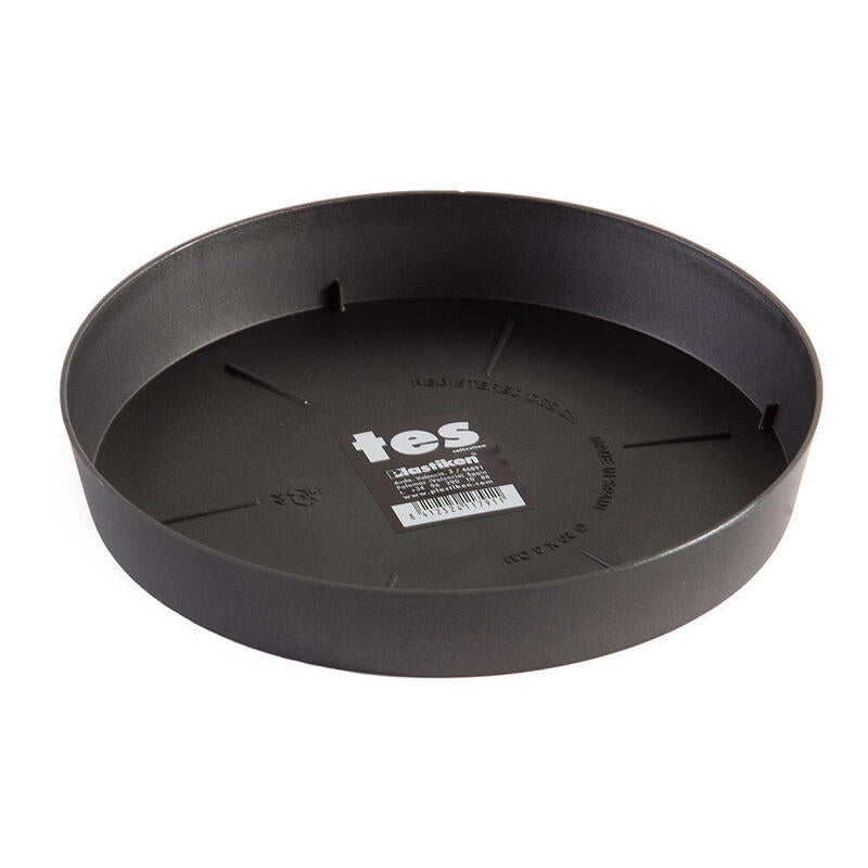 Pack De 6 Unidades - Plato De Inyeccion Para Maceta Tes Ø20cm Antracita Plastiken