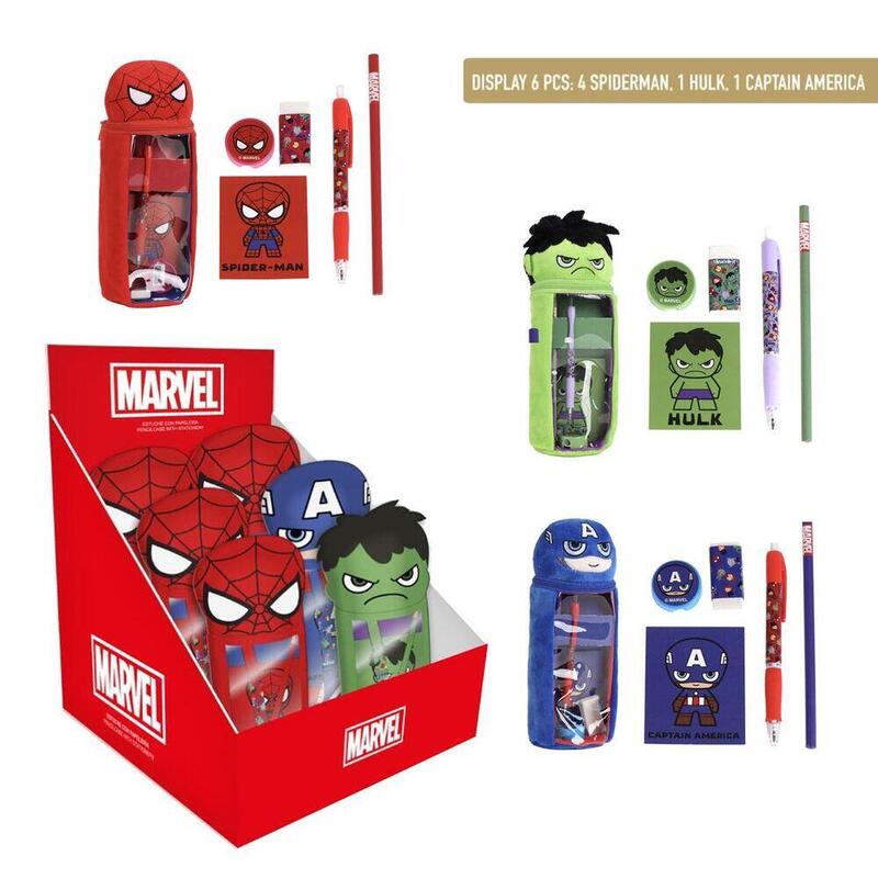 Pack De 6 Unidades - Portatodo Peluche Los Vengadores Avengers Marvel Surtido