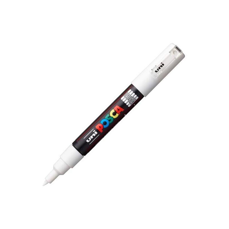 Pack De 6 Unidades Posca Marcador Pc-1m No Permanente Punta Fina 0.7-1mm Blanco