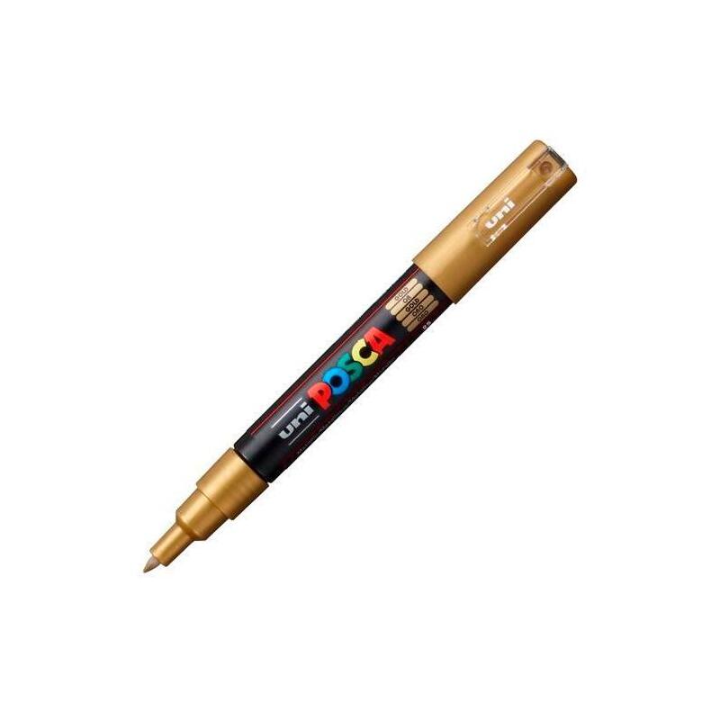 Pack De 6 Unidades Posca Marcador Pc-1m No Permanente Punta Fina 0.7-1mm Oro