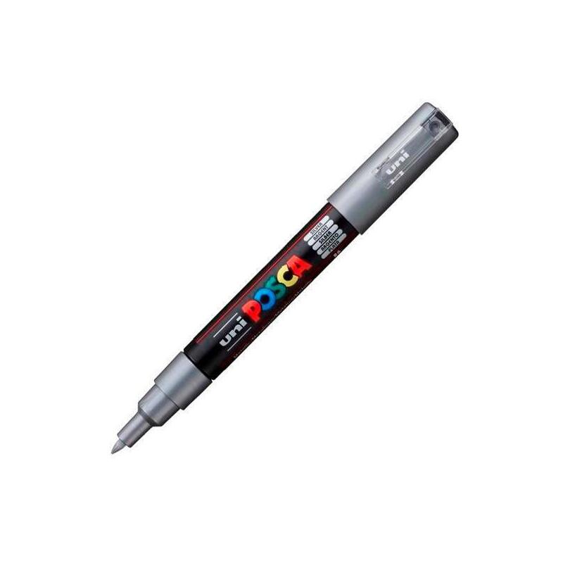 Pack De 6 Unidades Posca Marcador Pc-1m No Permanente Punta Fina 0.7-1mm Plata