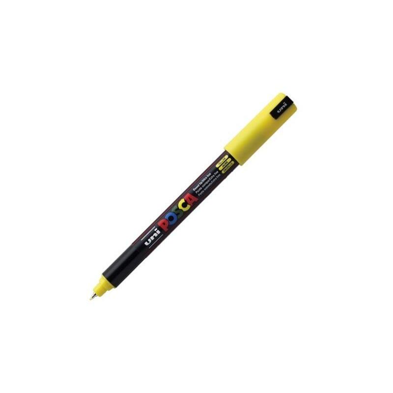 Pack De 6 Unidades Posca Marcador Pc-1mr No Permanente Punta Extrafina 0.7mm Amarillo