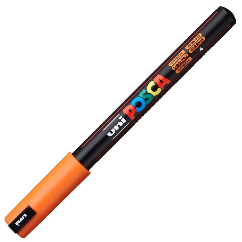 Pack De 6 Unidades Posca Marcador Pc-1mr No Permanente Punta Extrafina 0.7mm Naranja