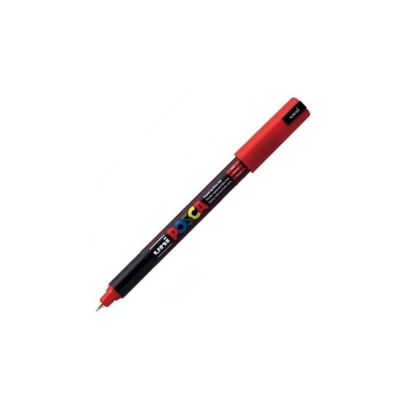 Pack De 6 Unidades Posca Marcador Pc-1mr No Permanente Punta Extrafina 0.7mm Rojo