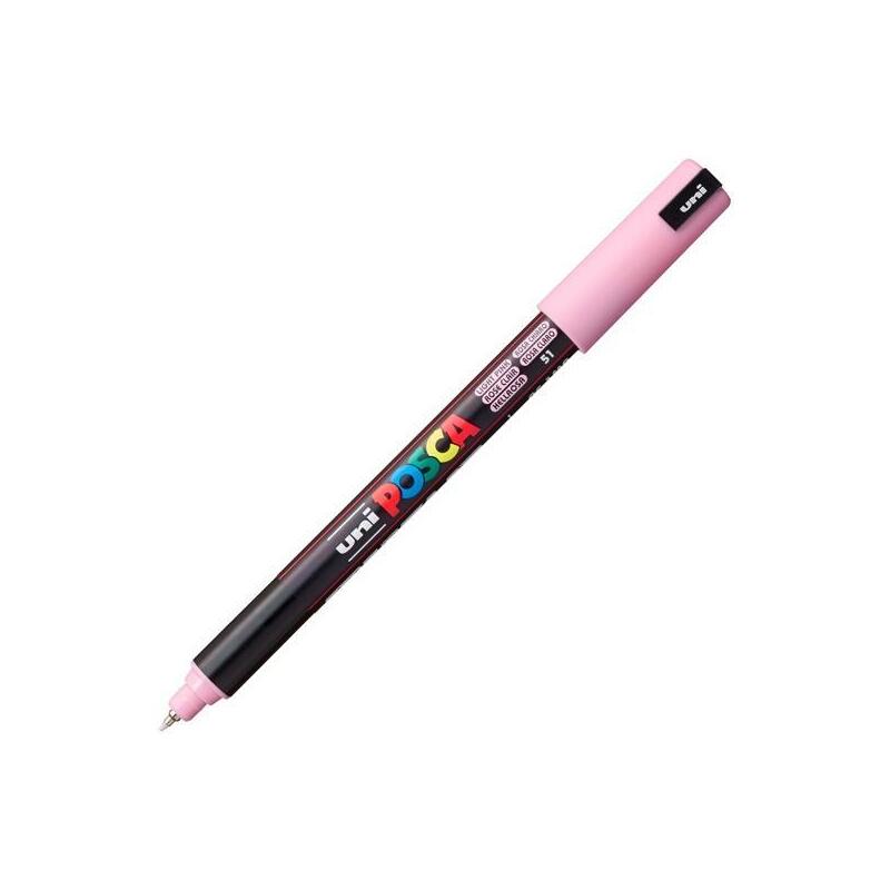 Pack De 6 Unidades Posca Marcador Pc-1mr No Permanente Punta Extrafina 0.7mm Rosa Claro
