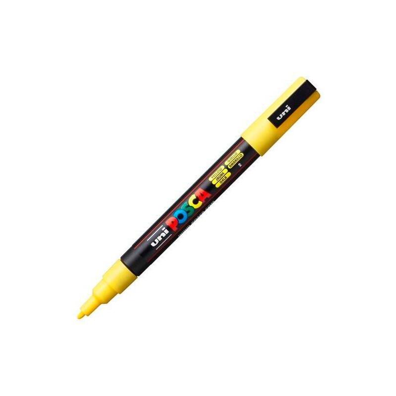 Pack De 6 Unidades Posca Marcador Pc-3m Punta Cónica 0,9 - 1,3 Mm Amarillo