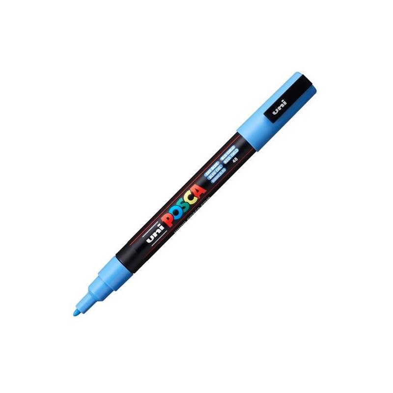 Pack De 6 Unidades Posca Marcador Pc-3m Punta Cónica 0,9 - 1,3 Mm Azul Cielo