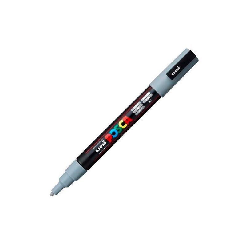 Pack De 6 Unidades Posca Marcador Pc-3m Punta Cónica 0,9 - 1,3 Mm Gris