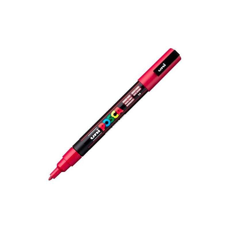 Pack De 6 Unidades Posca Marcador Pc-3m Punta Cónica 0,9 - 1,3 Mm Rojo Oscuro
