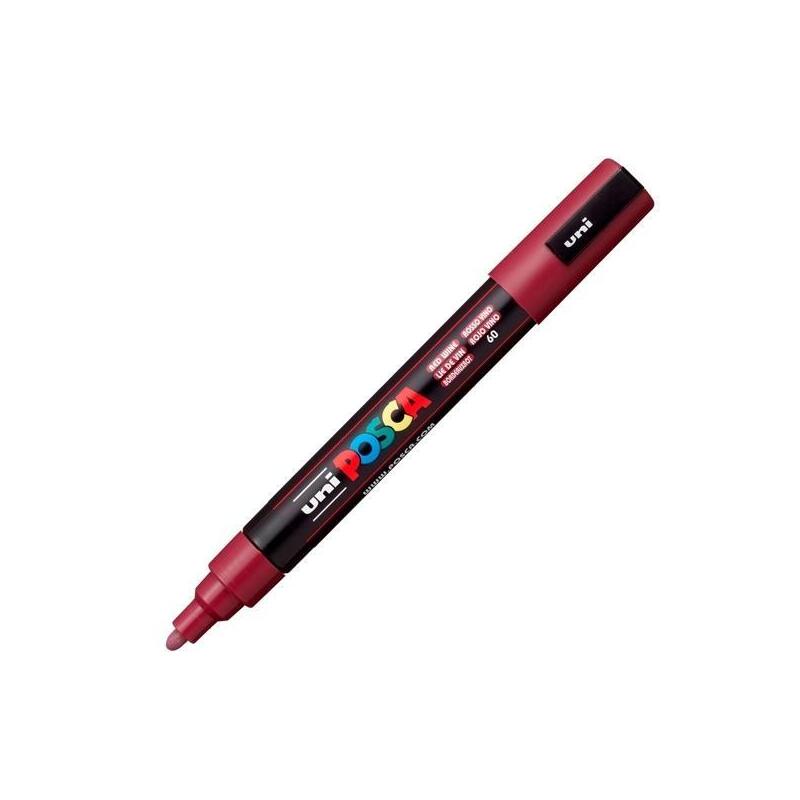 Pack De 6 Unidades Posca Marcador Pc-3m Punta Cónica 0,9 - 1,3 Mm Rojo Vino