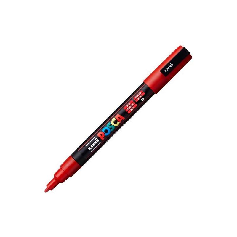 Pack De 6 Unidades Posca Marcador Pc-3m Punta Cónica 0,9 - 1,3 Mm Rojo