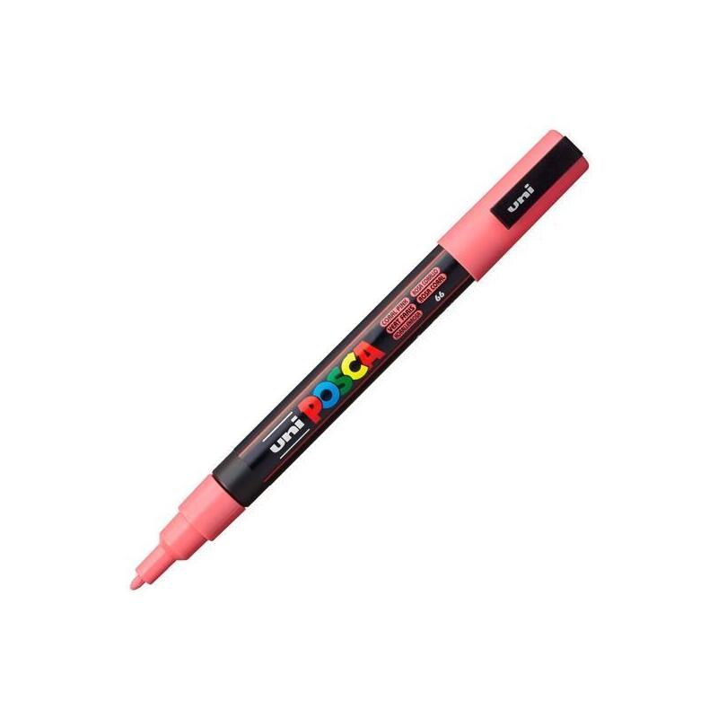 Pack De 6 Unidades Posca Marcador Pc-3m Punta Cónica 0,9 - 1,3 Mm Rosa Coral