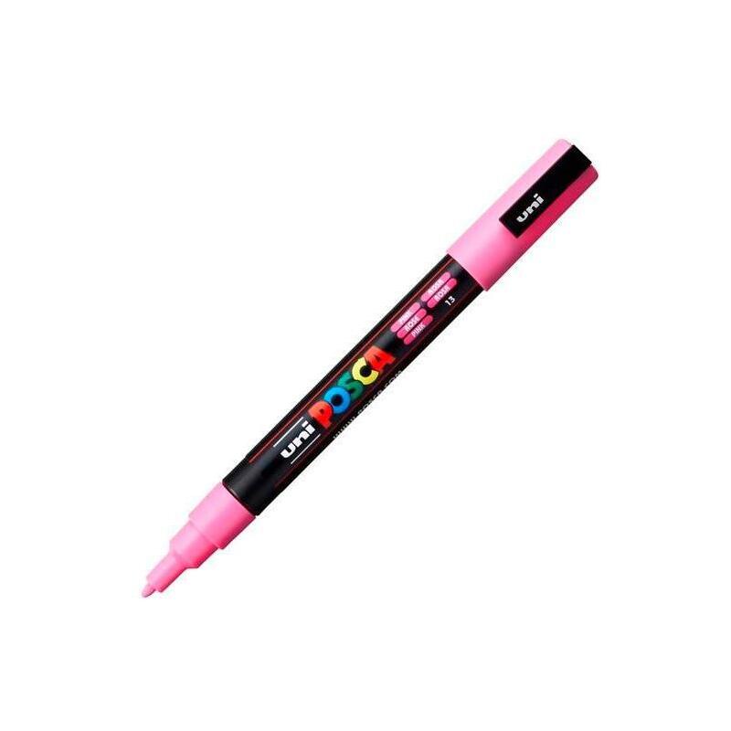Pack De 6 Unidades Posca Marcador Pc-3m Punta Cónica 0,9 - 1,3 Mm Rosa